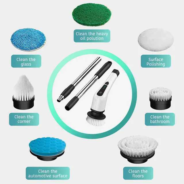 BROSSE DE NETTOYAGE ELECTRIQUE 9 en 1