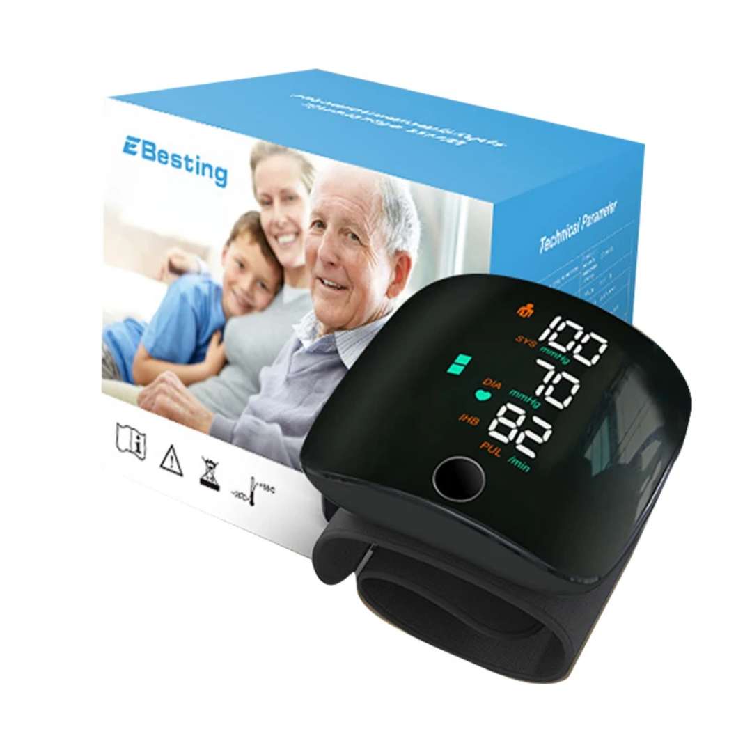 Tensiomètre Électronique au Poignet – Avec Écran LED Couleur & Alerte Santé